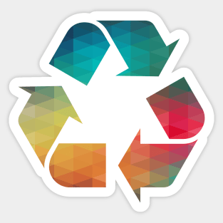 Rainbow recycling symbol Sticker